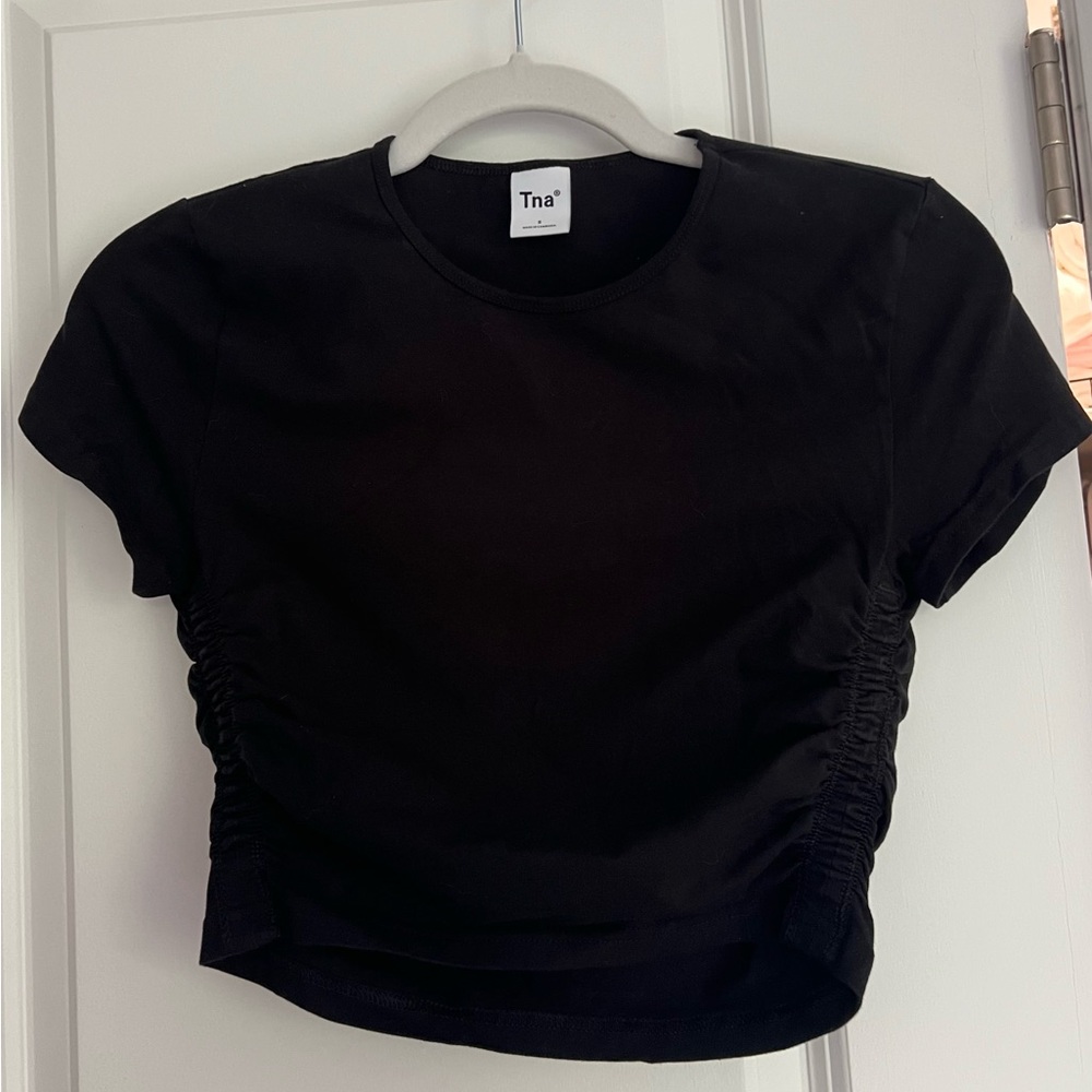 Aritzia Tna Black Crop Top